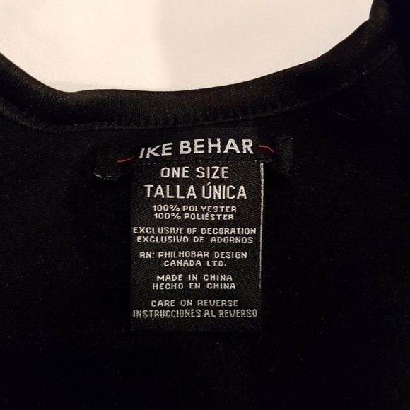 Ike Behar women's poncho cape black, white & gray soft & warm - Picture 3 of 6